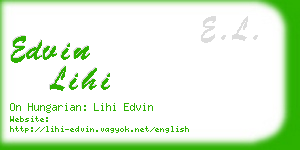 edvin lihi business card
